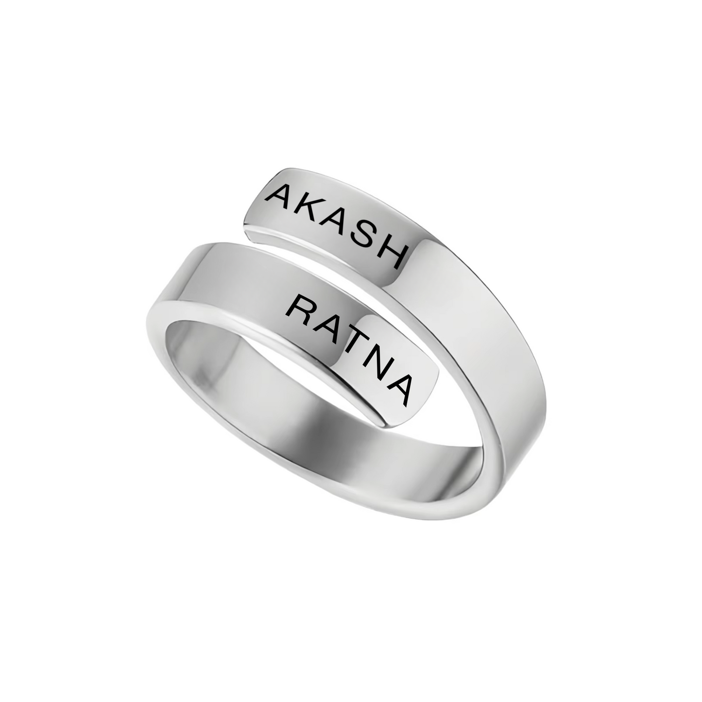 ADJUSTABLE PERSONALISED COUPLE RING