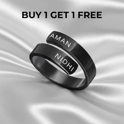 PERSONALISED COUPLE NAME RING