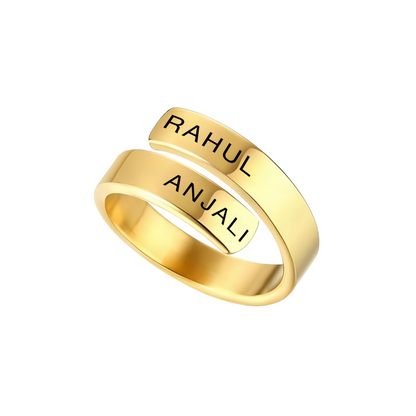 ADJUSTABLE PERSONALISED COUPLE RING