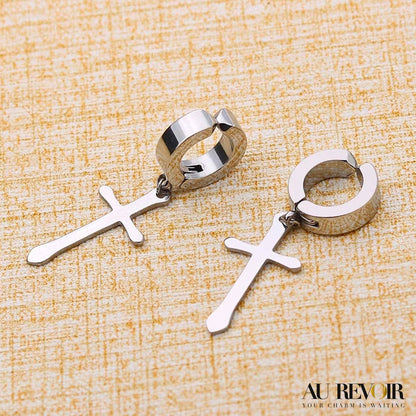 CROSS MAGNETIC EARRING