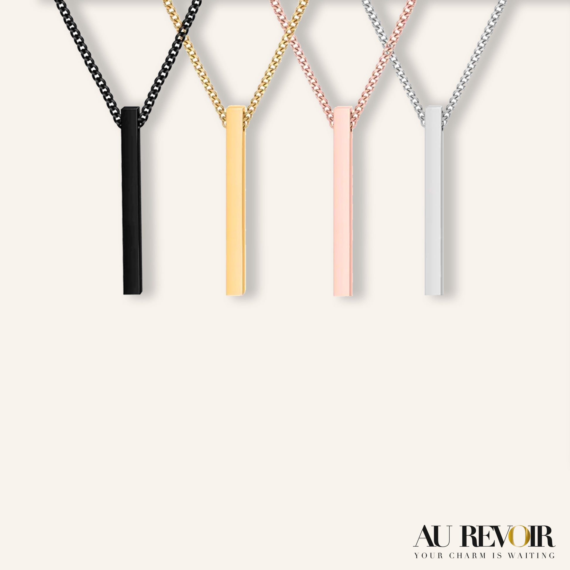 Fashion jewelry  Cube pendant gold pendant rose gold pendant black pendant  silver pendant stainless steel product personalised with custom name engraving 
