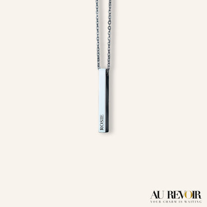 Personalised Pendant with Chain with Custom Engraving in Gold Silver and Rose Gold