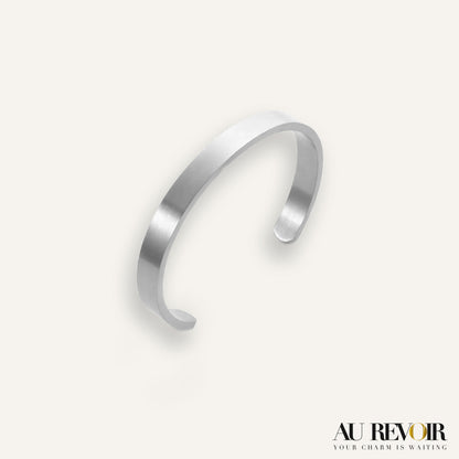 Customized jewelry for your loved one unique silver cuff bracelet stainless steel 