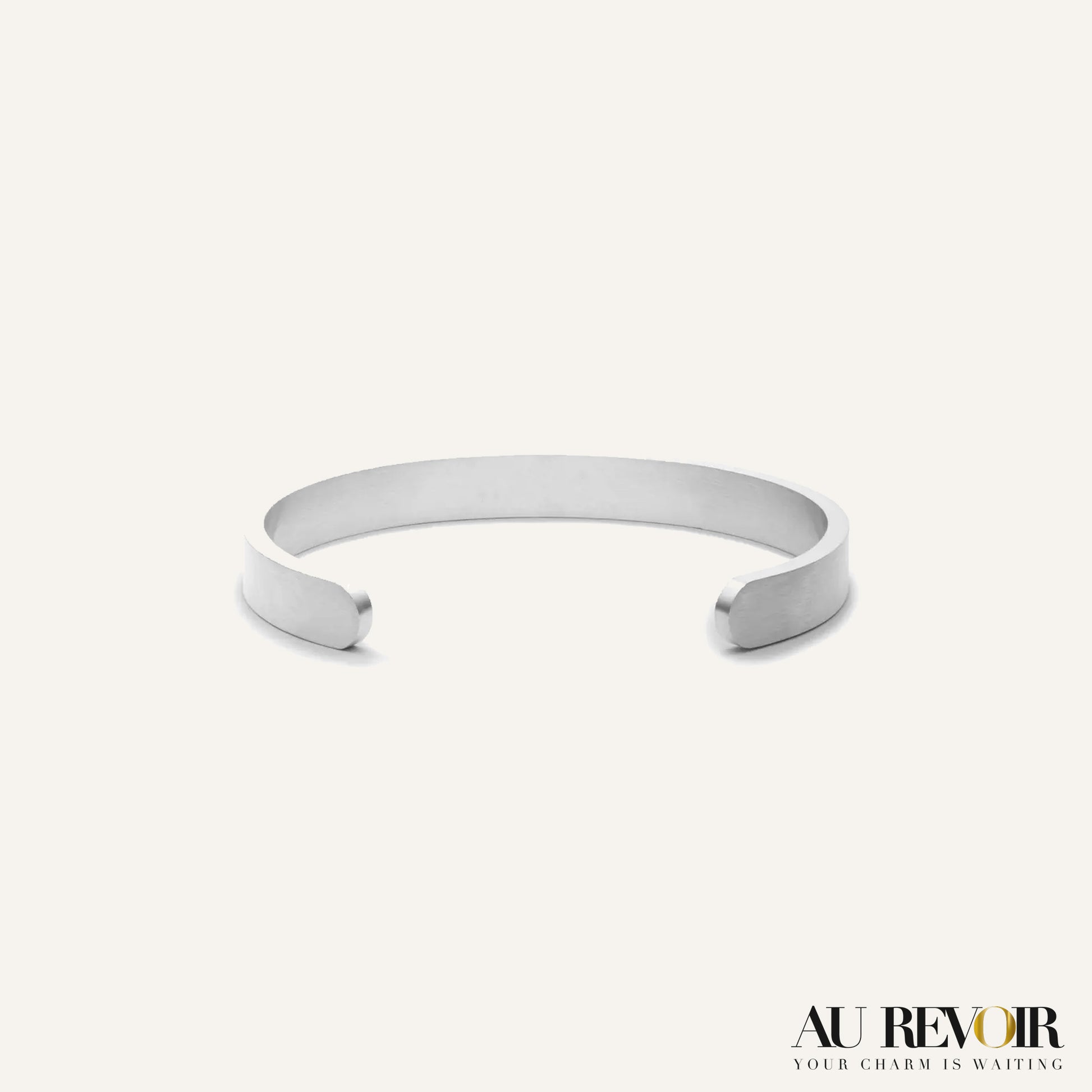 Engravable cuff silver bracelet with custom name 