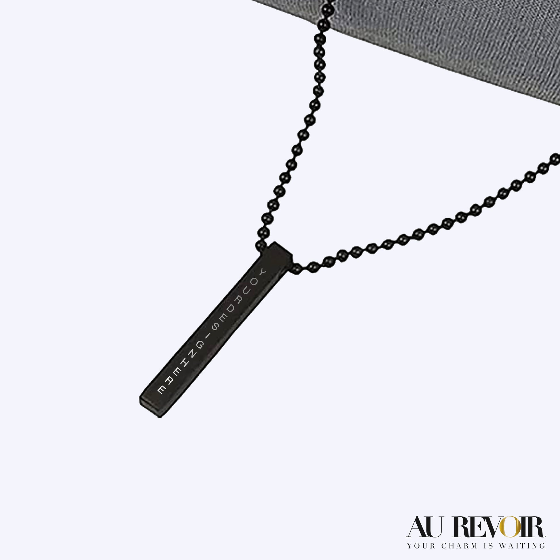 Black chain black cube pendant custom necklace stainless steel jewelry 